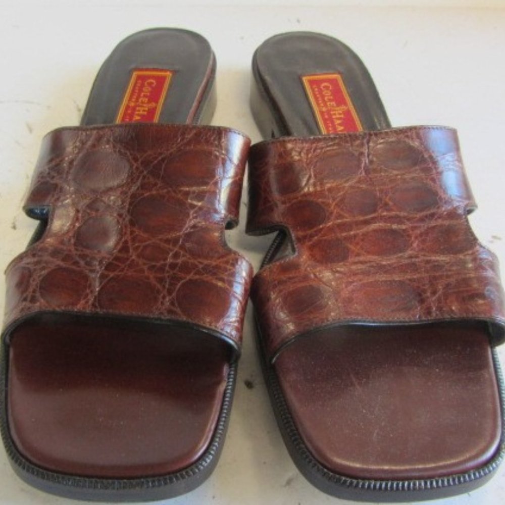 Cole Haan Brown Slide on Sandals